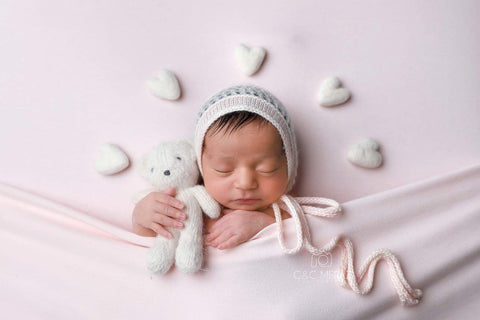 Single ivory felted wool hearts heart newborn photography prop