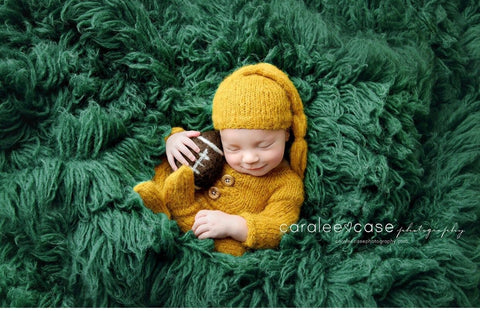 wool felted football ball sports  newborn photography prop