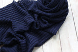 benjamin collection stretch fabric posing wrap in navy blue
