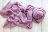 Adrian Collection SET mauve stretch knit posing fabric wrap