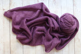Adrian Collection SET plum  stretch knit posing fabric wrap