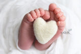 neutrals grey gray white ivory neutral felted wool hearts newborn photography prop