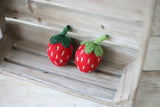 felted felt strawberry felt food wool newborn photography prop