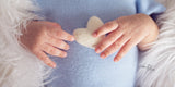 Single ivory felted wool hearts heart neutral newborn photography prop