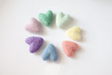 pastel rainbow felted wool hearts newborn photography prop