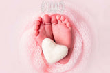 Single ivory felted wool hearts heart neutral newborn photography prop