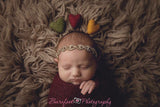 fall mustard deep red gold cranberry olive red felted felt wool hearts SET heart newborn photography prop