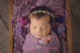 girl party pink mauve lavender lilac felted wool hearts newborn photography prop SET