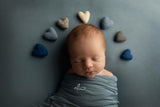 FULL SET rainbow felted wool hearts newborn photography prop felt heart set