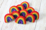 Needle felted rainbow baby newborn photography prop felt