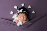 Single ivory felted wool hearts heart newborn photography prop