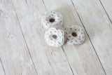 felted felt donut white sprinkles felt food wool newborn photography prop