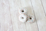 felted felt donut white sprinkles felt food wool newborn photography prop