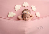 Set wool felt felted newborn photography prop clouds