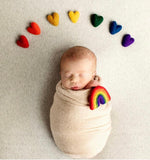 rainbow baby needle felted rainbow baby newborn photography prop felt