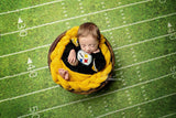 wool felted football ball sports  newborn photography prop