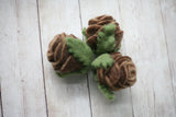 Set wool felt felted pinecone pinecones newborn photography winter camping prop