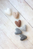 neutrals grey gray white ivory neutral felted wool hearts newborn photography prop